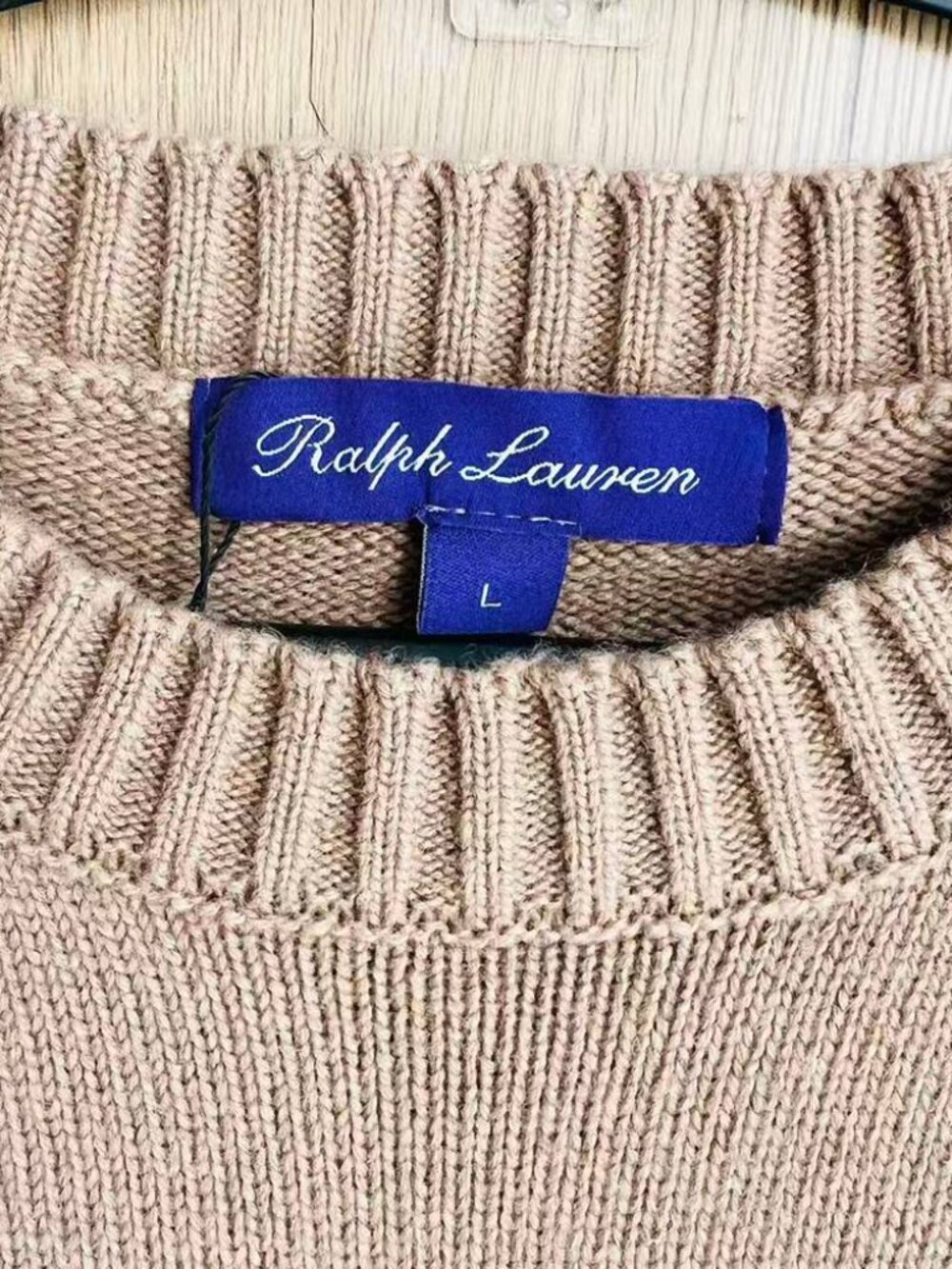 Ralph Lauren Lady Polo Bear Wool Cashmere Crewneck Sweater - Picture 4 of 8